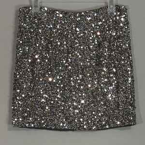 Vince Champagne Gold Sequin Mini Skirt Size 4 Party Cocktail